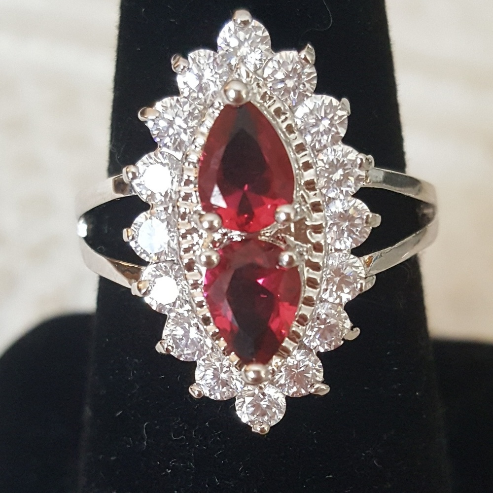 Size 9 Sterling Silver Topaz ring